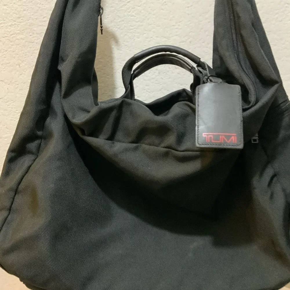 TUMI Black Ballistic Nylon Large Weekender Carry-On Lightweight Crossbody bag